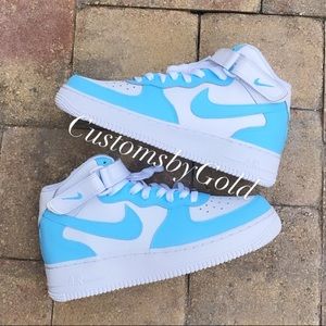 Nike Air Force 1 custom mids blue